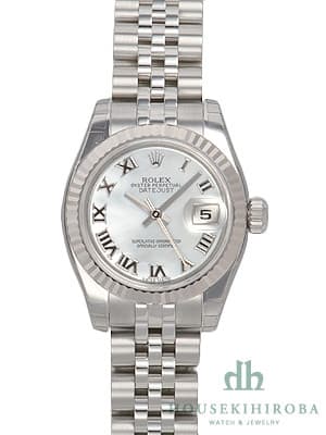 Rolex デイトジャスト 179174NR ステンレス・ホワイトゴールド ホワイトの商品画像