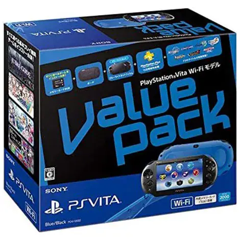 PlayStation Vita Value Pack Wi-Fiモデル PCHJ-10022 ブルー/ブラック (付属品の付属は無し)の商品画像