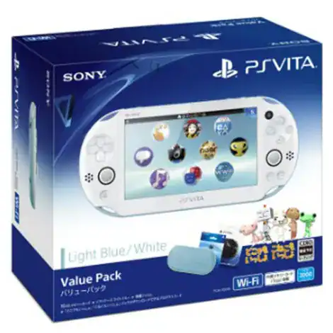 PlayStation Vita Value Pack PCHJ-10013 ライトブルー/ホワイト (付属品の付属は無し)の商品画像