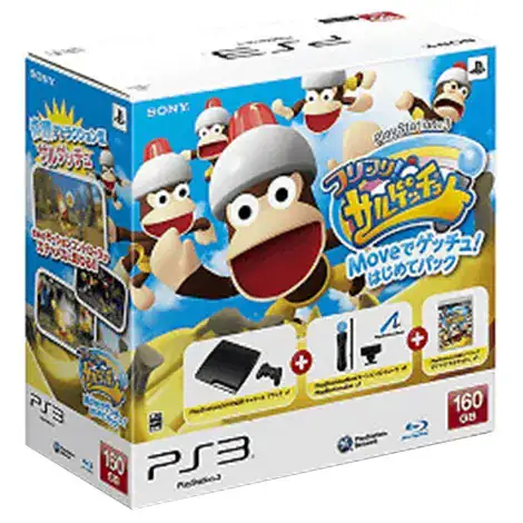 PlayStation3 160GB フリフリ!サルゲッチュ Moveでゲッチュ!はじめてパック CEJH10014の商品画像