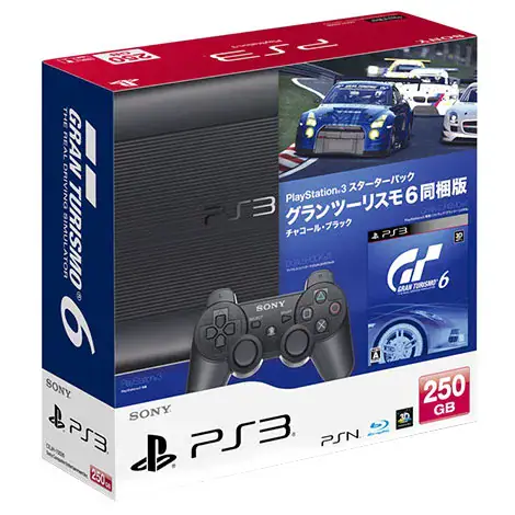 PlayStation3 250GB チャコールブラック グランツーリスモ6同梱版 スターターパック CEJH10026の商品画像