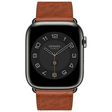 Apple Watch Hermes Series8 45mm GPS+Cellular ステンレススチールケース/Hディアゴナル・シンプルトゥールレザーストラップの商品画像
