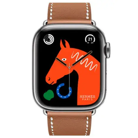 Apple Watch Hermes Series8 41mm GPS+Cellular ステンレススチールケース/シンプルトゥールレザーストラップの商品画像