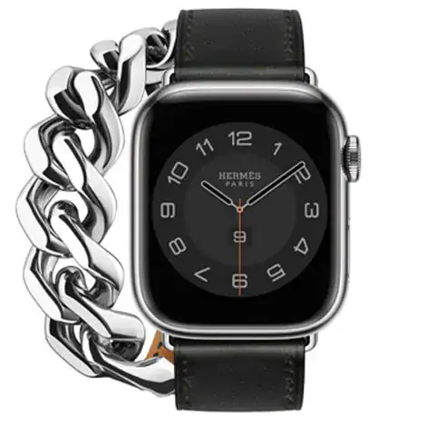 Apple Watch Hermes Series8 41mm GPS+Cellular ステンレススチールケース/グルメットメタル・ドゥブルトゥールレザーストラップの商品画像