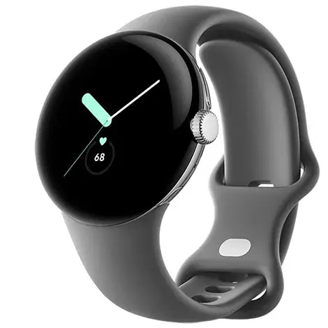 Google Pixel Watch Polished Silver case/Charcoal Band GA03305-TWの商品画像