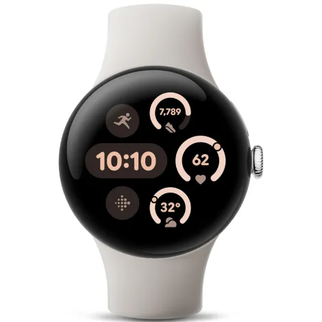 Pixel Watch 3 Wi-Fiモデル 41mm GA05735-US ポリッシュドシルバー アルミケース/ポーセリン アクティブ バンドの商品画像