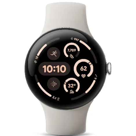 Pixel Watch 3 Wi-Fiモデル 45mm GA05736-US ポリッシュドシルバー アルミケース/ポーセリン アクティブ バンドの商品画像