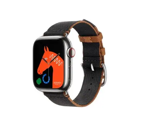 Apple Watch Hermes Series9 41mm GPS + Cellular ステンレススチール/ツイルジャンプ・シンプルトゥールストラップの商品画像