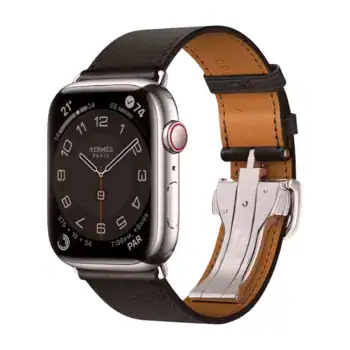 Apple Watch Hermes Series9 45mm GPS + Cellular ステンレススチール/シンプルトゥールストラップディプロイアントバックルストラップの商品画像