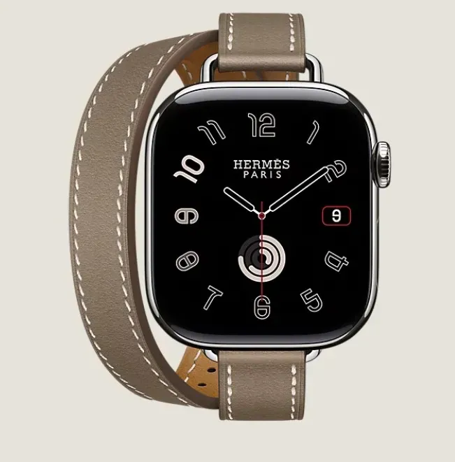 Apple Watch Hermes Series11 42mm GPS+Cellular チタニウムケース/アトラージュ・ドゥブルトゥールレザーストラップの商品画像