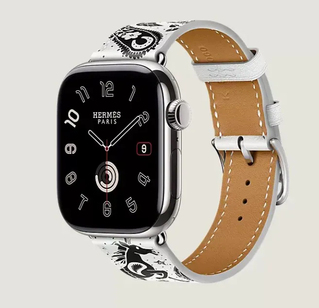 Apple Watch Hermes Series11 42mm GPS+Cellular チタニウムケース/アニモー・バンダナ・シンプルトゥールストラップの商品画像