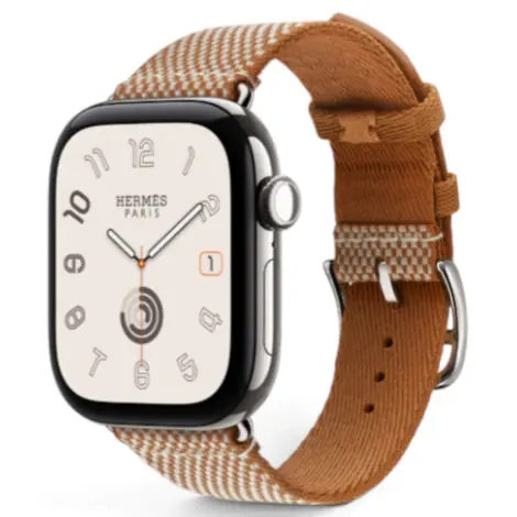 Apple Watch Hermes Series12 42mm GPS+Cellular チタニウムケース/トワルH・シンプルトゥールストラップの商品画像