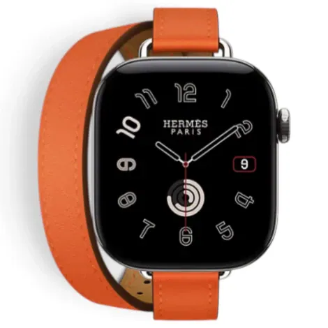 Apple Watch Hermes Series12 42mm GPS+Cellular チタニウムケース/ドゥブルトゥールレザーストラップの商品画像